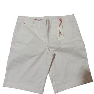 Vaineyard Vines Women's White Shorts with Pink Accents